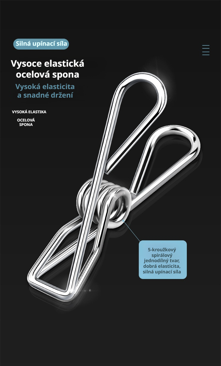 Snadné skládání a rozkládání nerezového sušáku