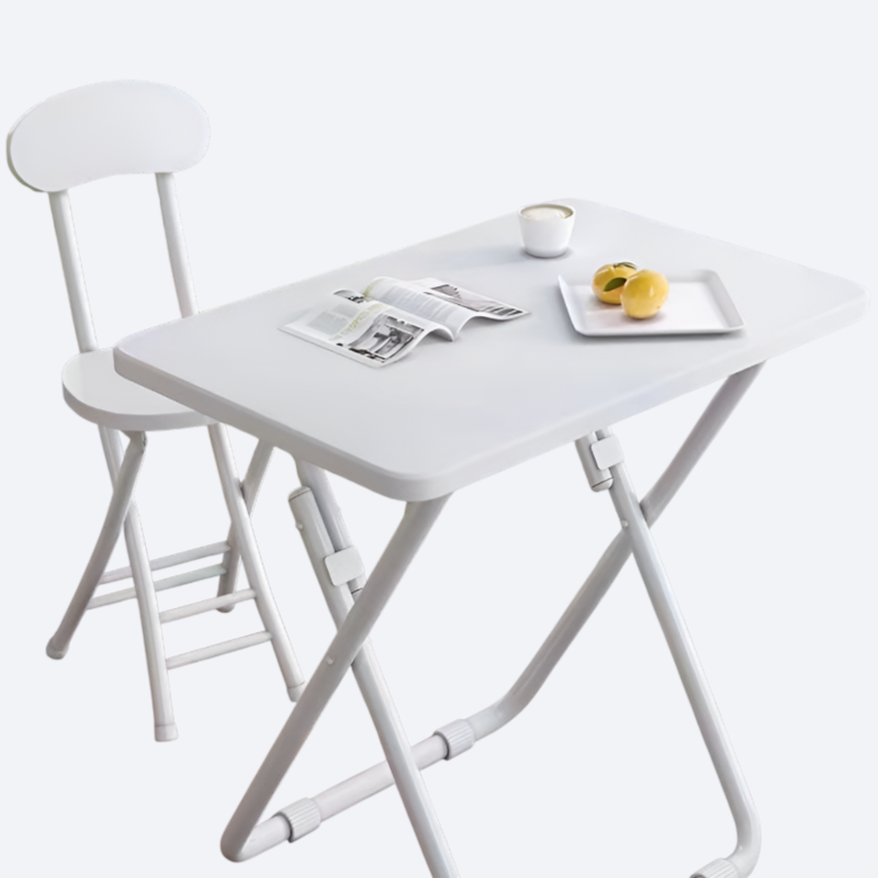 Simple and portable folding round table for household use