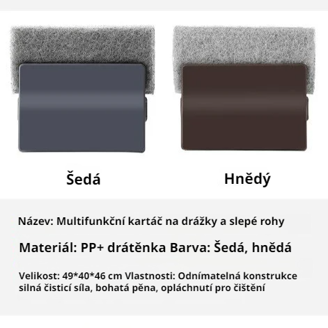 Multifunkční kartáč na rohové spáry drážek