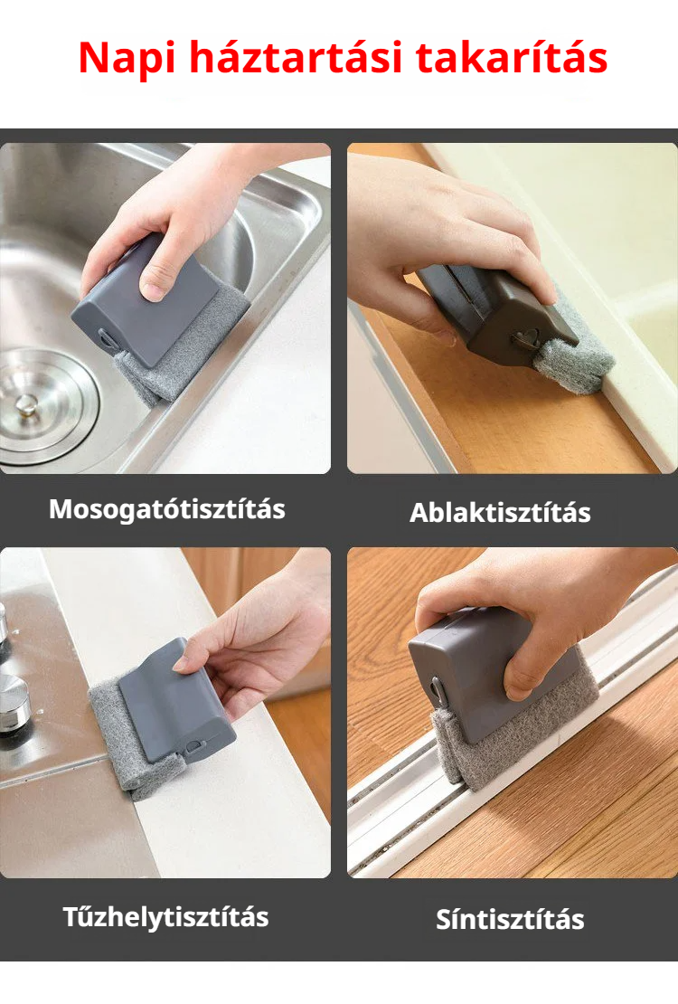 Multifunkcionális kefe fürdőszobai résekhez