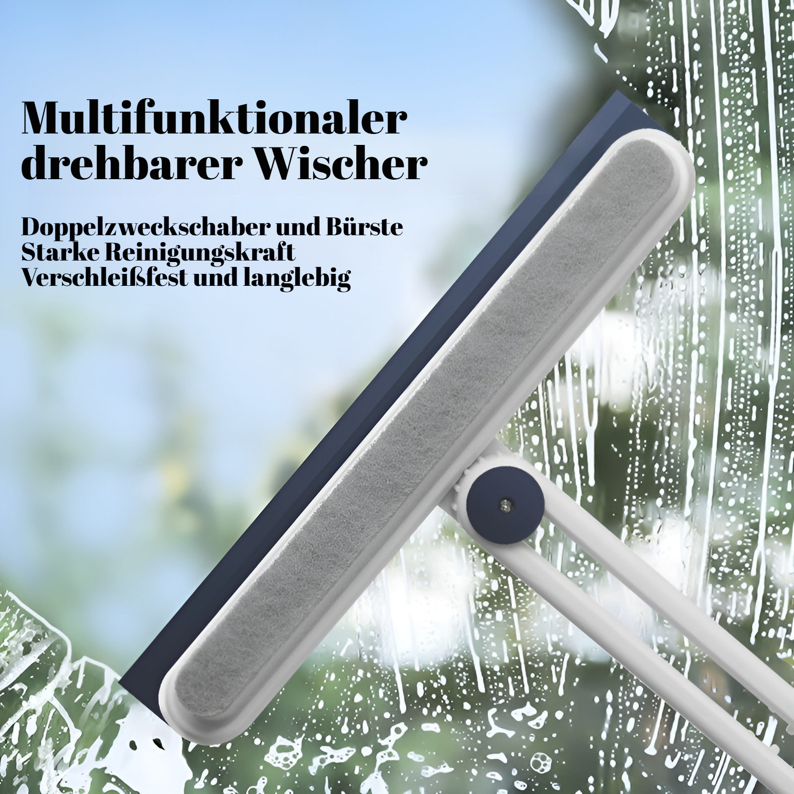 Japanisches Glasreinigungsartefakt für den Haushalt, Badezimmer, Glasschaber, Fenster, doppelseitige