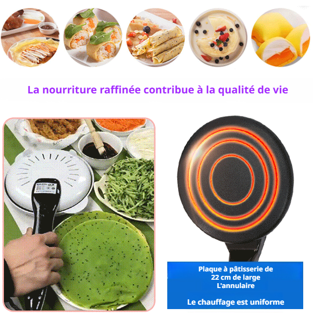 Machine à crêpes simple et efficace 