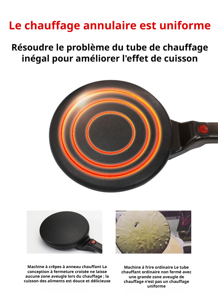 Bouton de contrôle simple pour la cuisson des crêpes