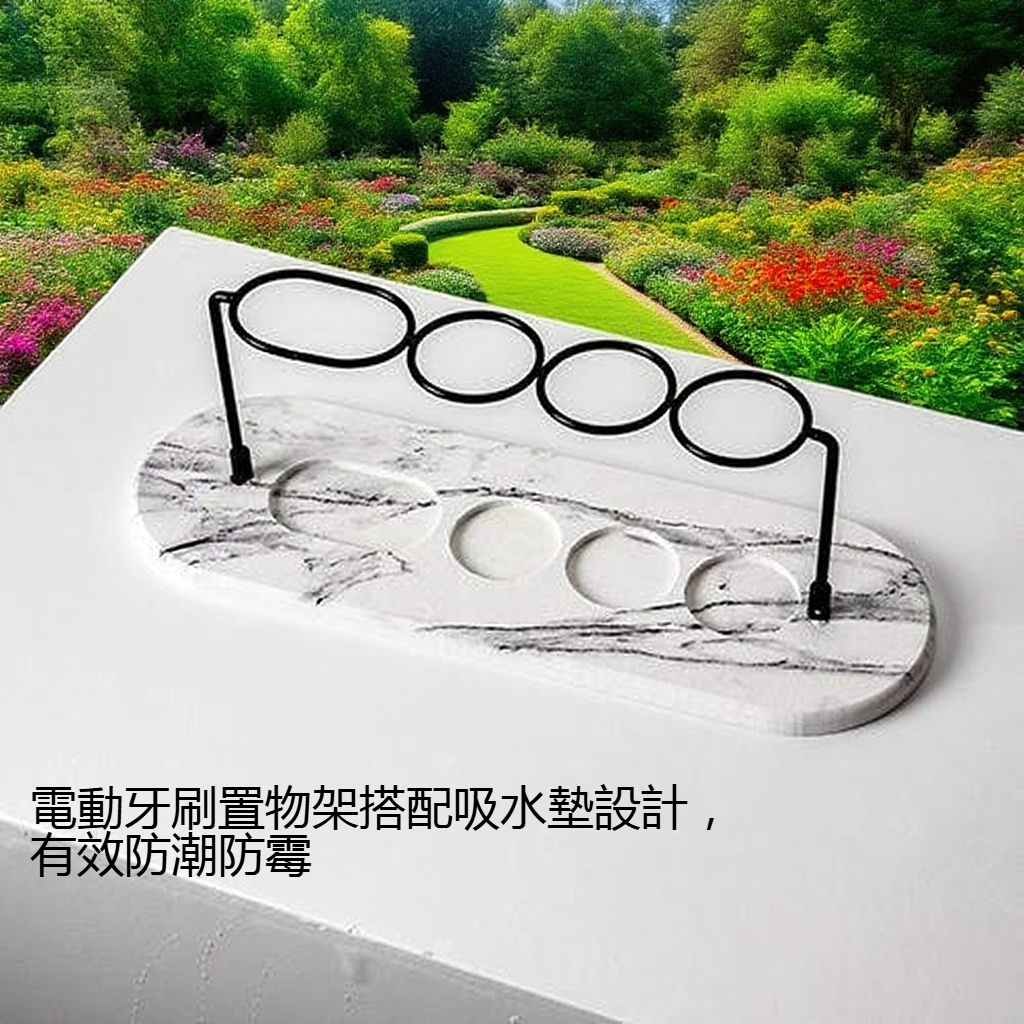 帶吸水墊電動牙刷置物架