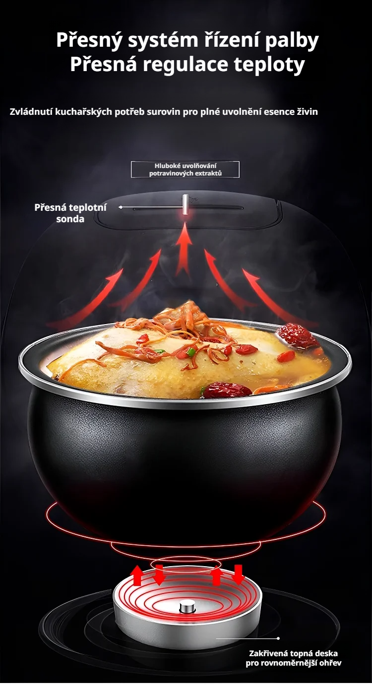 Detailní pohled na kulovou vložku rýžovaru