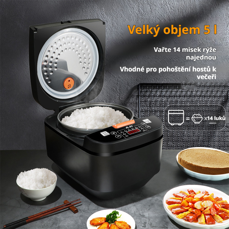 5L chytrý rýžovar s kulovou vložkou a velkou kapacitou