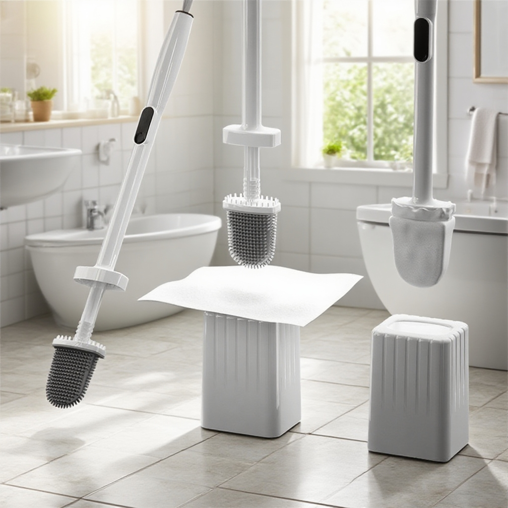 Detail ergonomické rukojeti toaletního kartáče