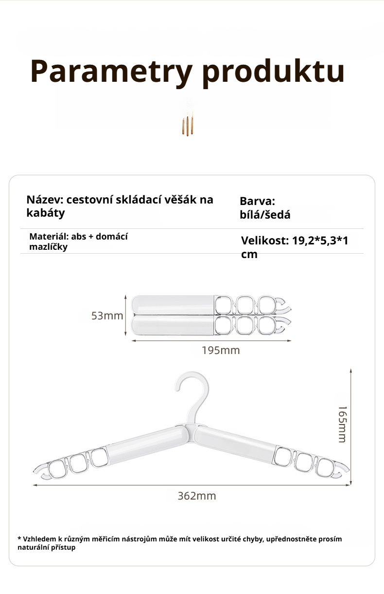 Zavěšení více kusů oblečení na skládací magický věšák