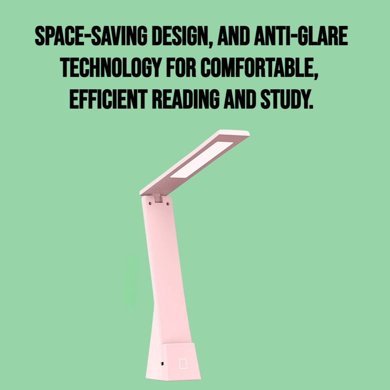 Foldable eye protection study desk lamp