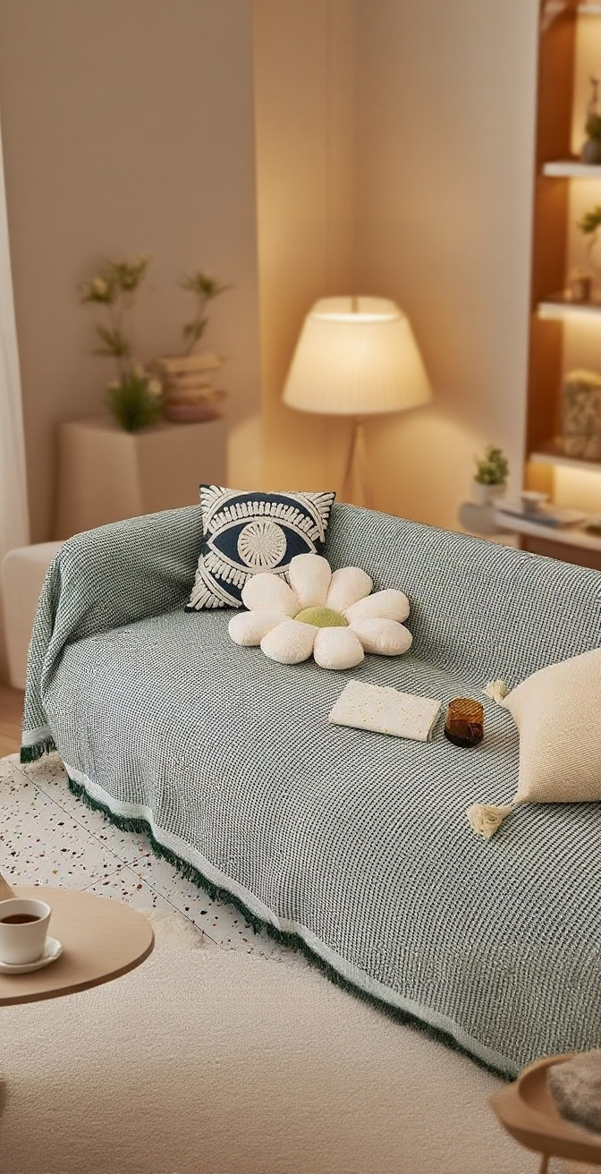 Easy to install all-inclusive sofa cover for living room