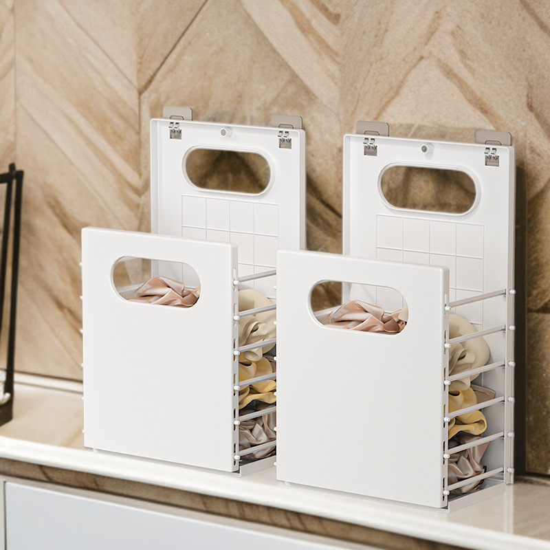 ตะกร้าเสื้อผ้าสกปรกพับได้สำหรับห้องน้ำดีไซน์ทันสมัย