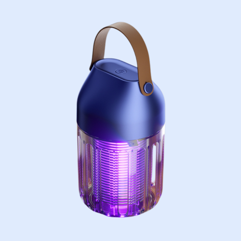 電撃式紫光蚊取り器と蚊取りランプ