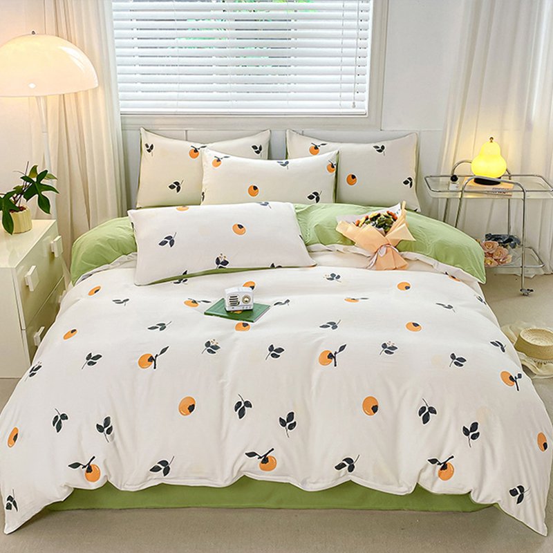 기숙사 침대 삿갓 침구 이중 워싱 면 시트 모자급 침대 삿갓