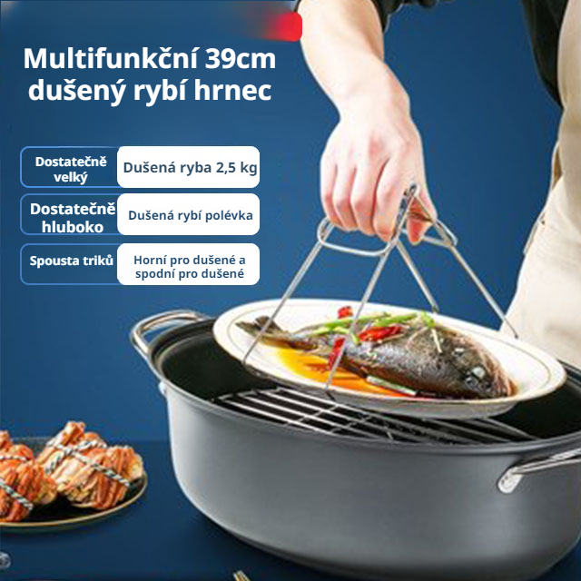 Multifunkční napařovací hrnec na ryby