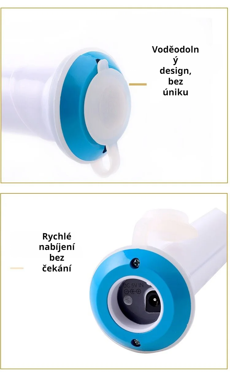 Pohodlná rukojeť elektrického čisticího kartáče