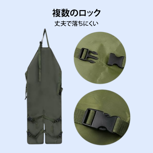 防汚エプロン 草刈りエプロン ガーデニング マルチポケット 大容量 多機能