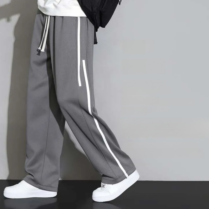 メンズ スポーツ ワイドレッグ ルーズパンツ ロングパンツ 秋冬