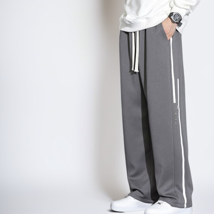 メンズ スポーツ ワイドレッグ ルーズパンツ ロングパンツ 秋冬