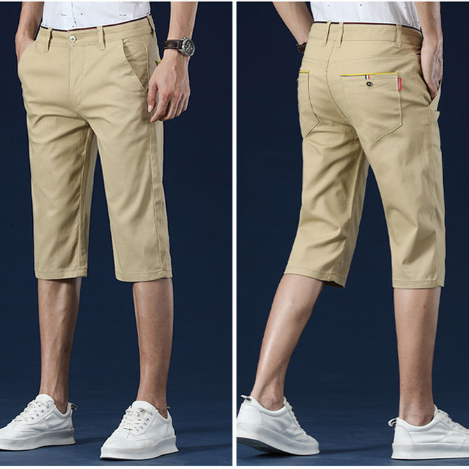 캐주얼 남성 고탄력 7부바지