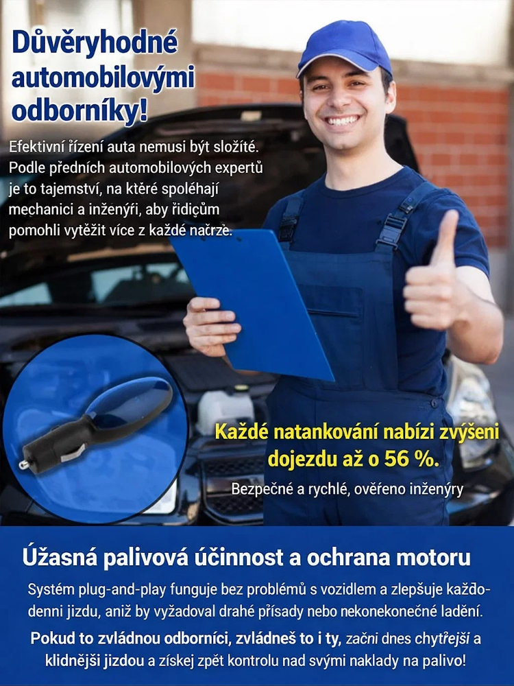Revoluční šetřič paliva do zapalovače ✅ Úsporabenzínu o 50 % ⏰ 14denní záruka vrácení peněz