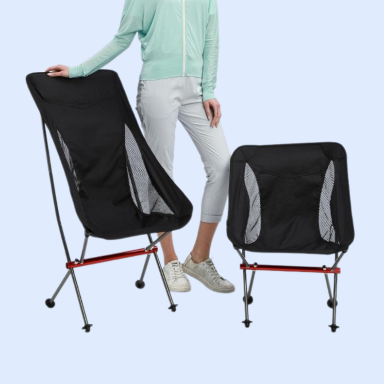 アルミ合金製便利なリクライニング背もたれ付き家庭用折りたたみ椅子