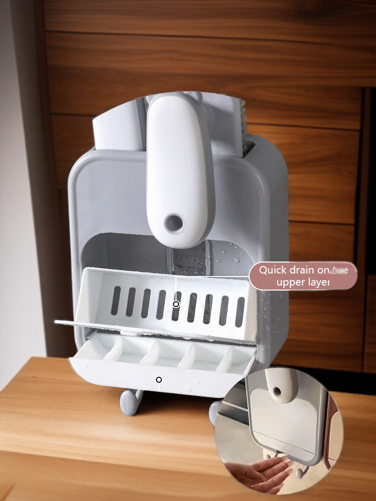 Nástěnný odkapávací držák na mýdlo s přísavkou do koupelny.