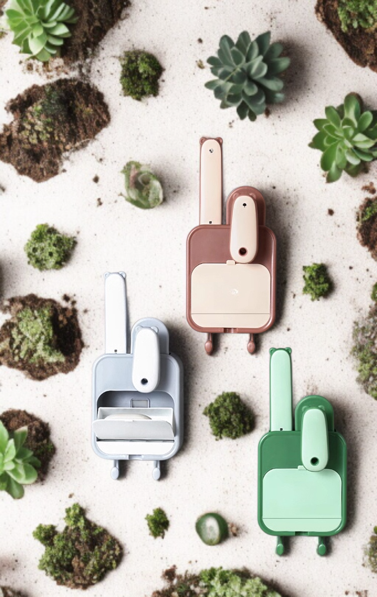 Nástěnný odkapávací držák na mýdlo s přísavkou v moderní koupelně