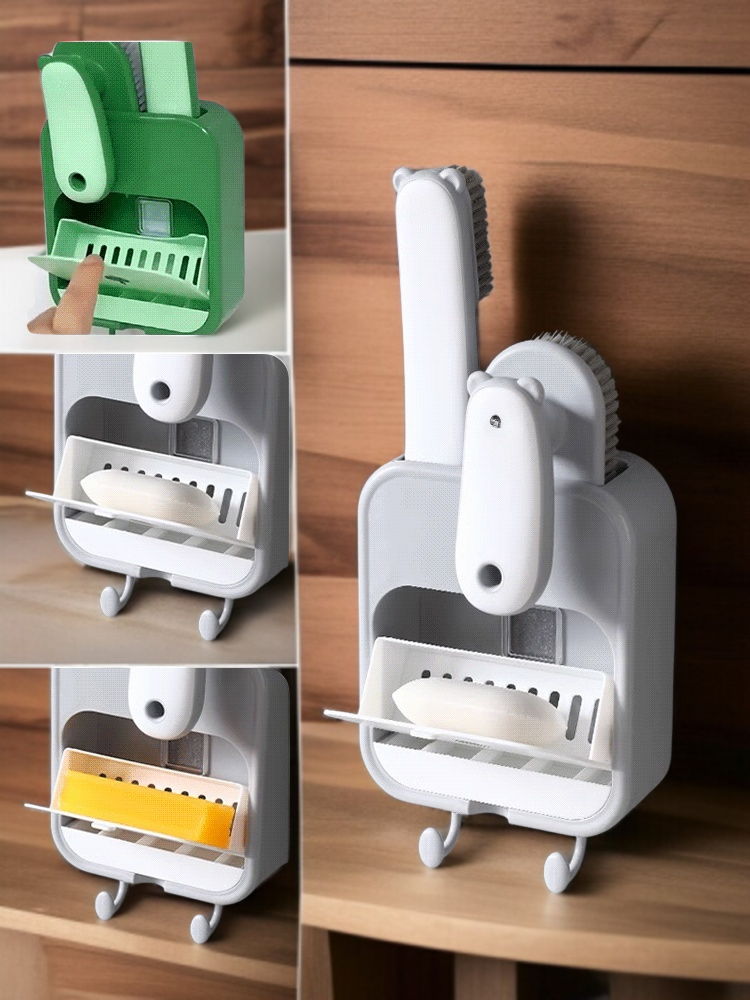 Nástěnný odkapávací držák na mýdlo s přísavkou do koupelny.