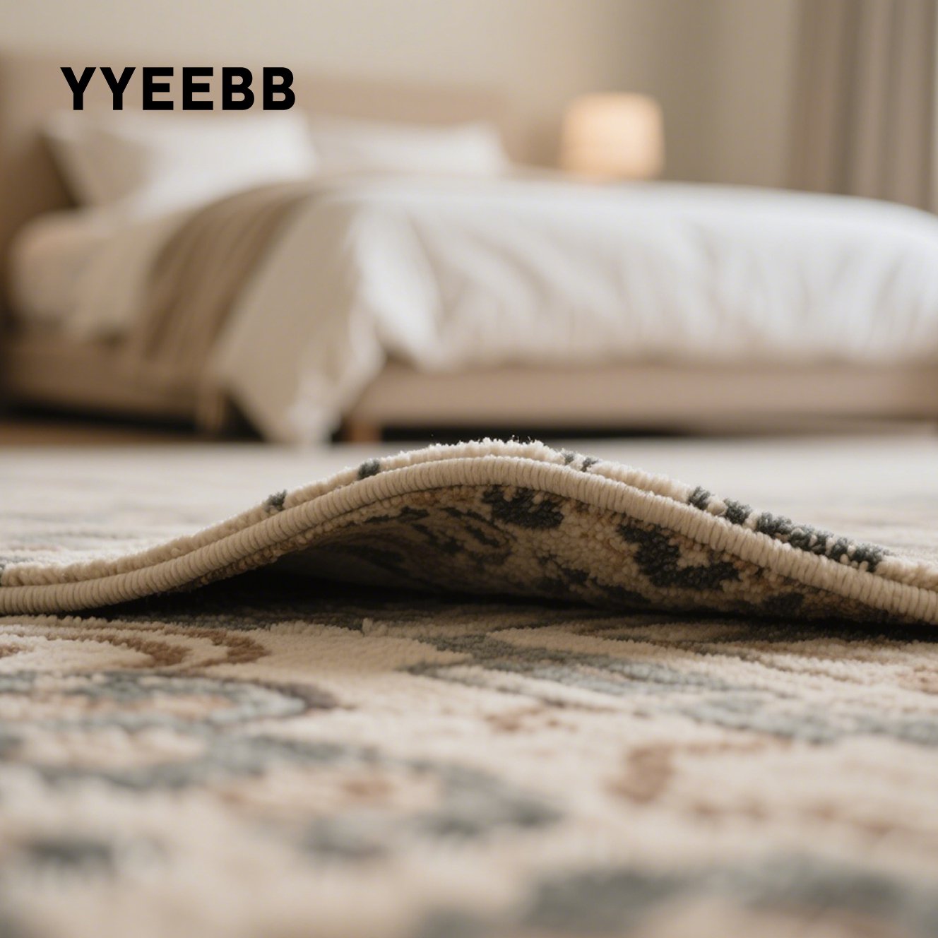 Zbliżenie na teksturę dywanu w odcieniach ziemi