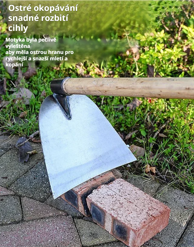 Detailní pohled na kovovou lištu plečky