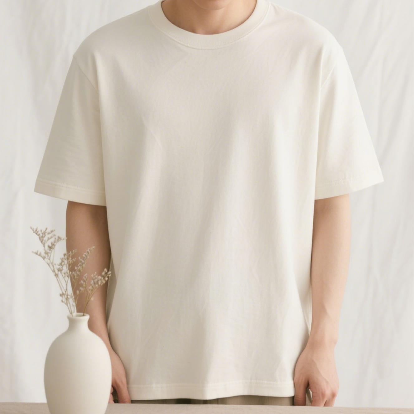 肌にやさしいソフトコットンTシャツ前面画像