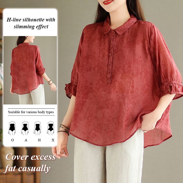 Thin and skinny cover meat jacquard shirt female