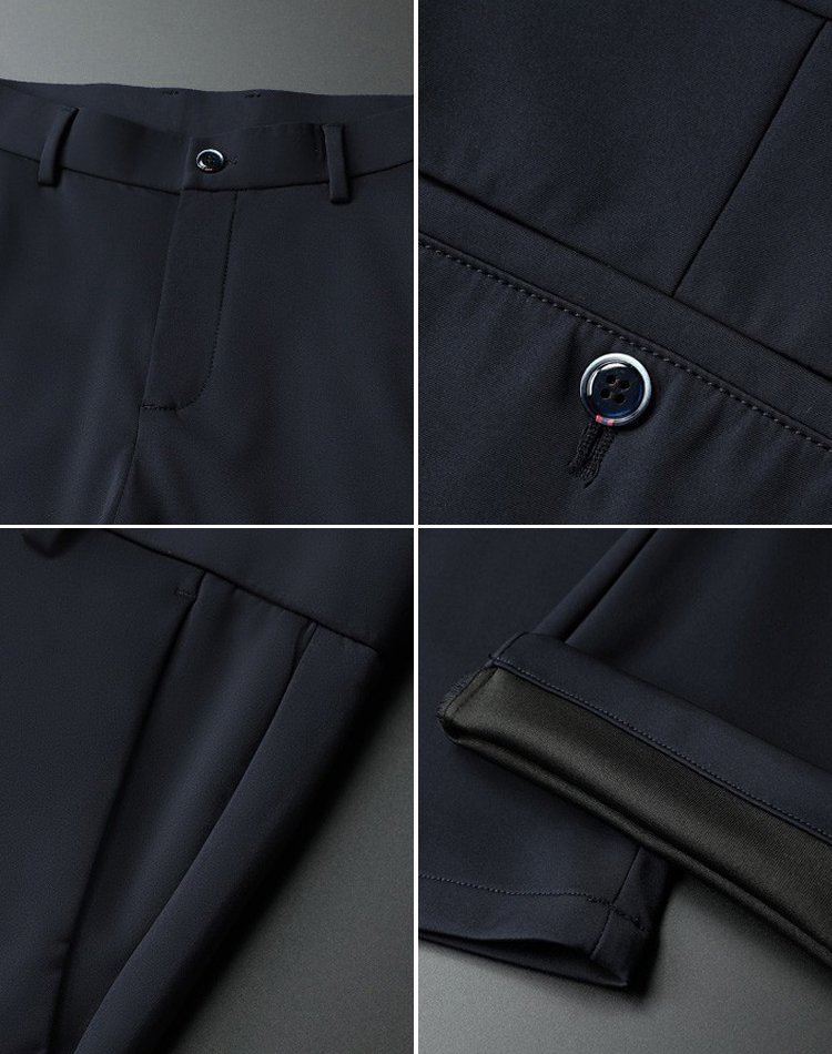 加絨正裝西裝褲男士西裝褲