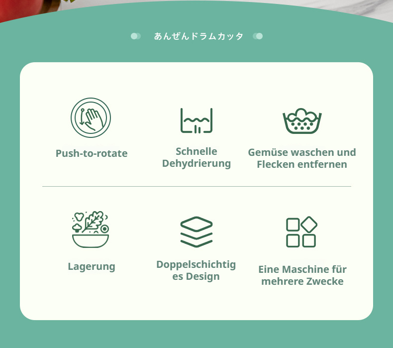 Wasserschleuder für frische Obstsalate