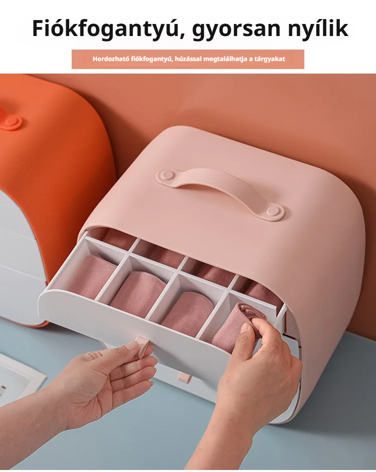 Fehérnemű fiókrendező doboz részletes rekeszekkel