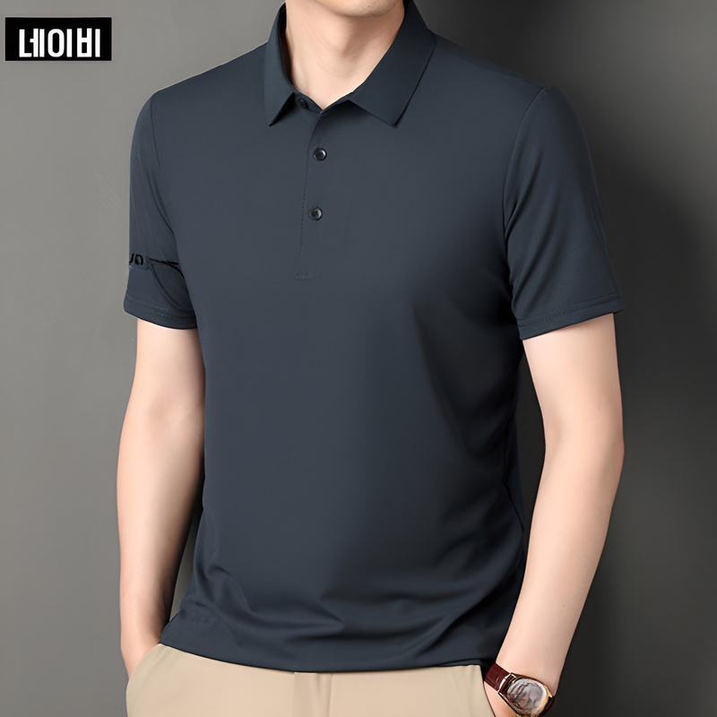 캐주얼 남성 아이스 통기 프린트 티셔츠 여름 패션 프린트 반팔 비즈니스 캐주얼 반팔 셔츠