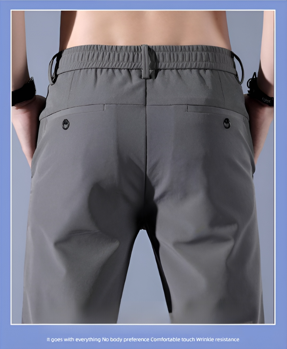 夏用涼しいメンズパンツ着用イメージ