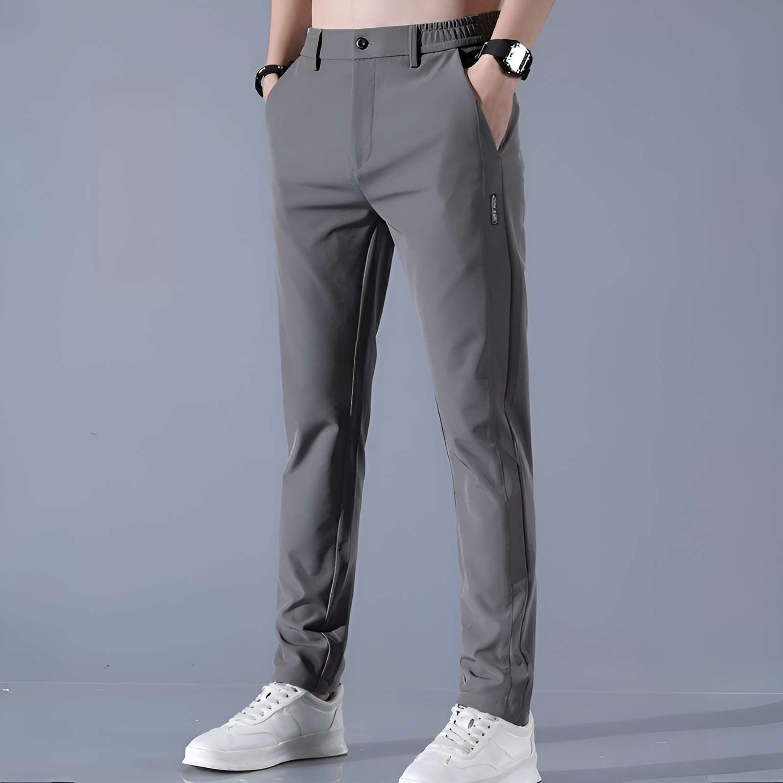 薄手生地の通気性抜群メンズパンツ