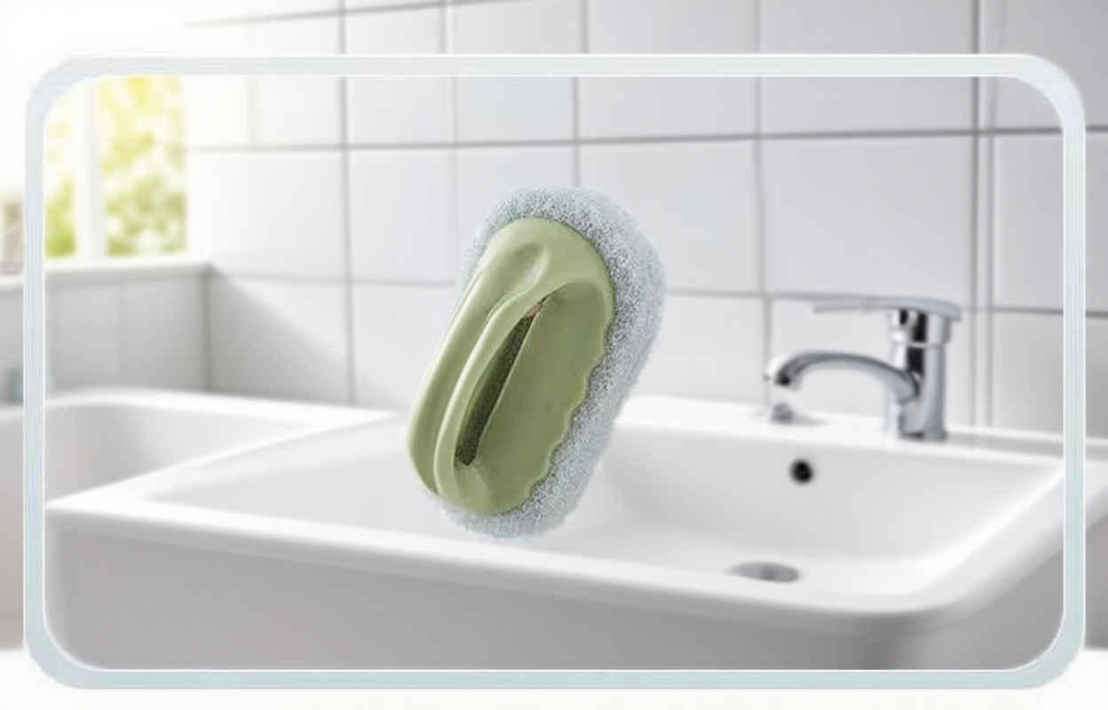 Éponge et brosse ergonomiques pour vaisselle