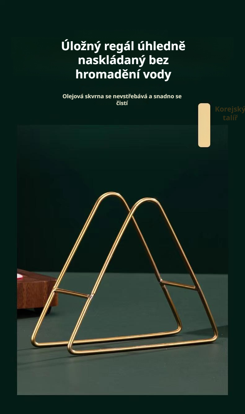 Sada nerezových talířů s podstavcem