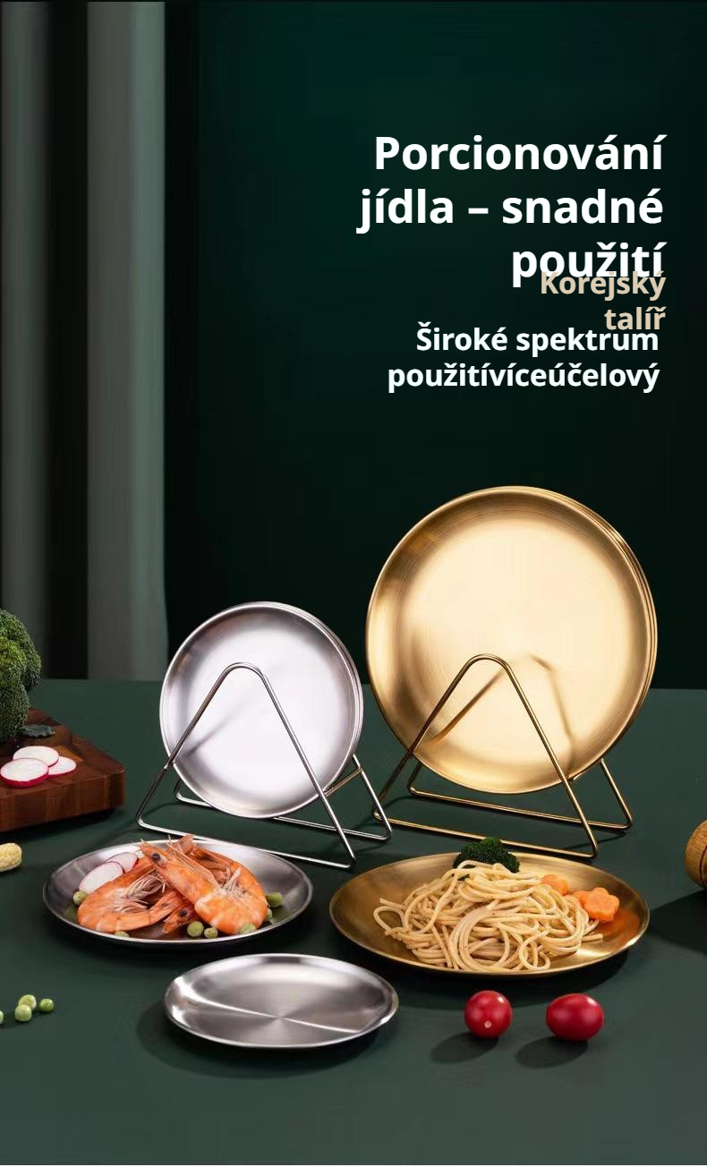 Snadno udržovatelný nerezový talíř