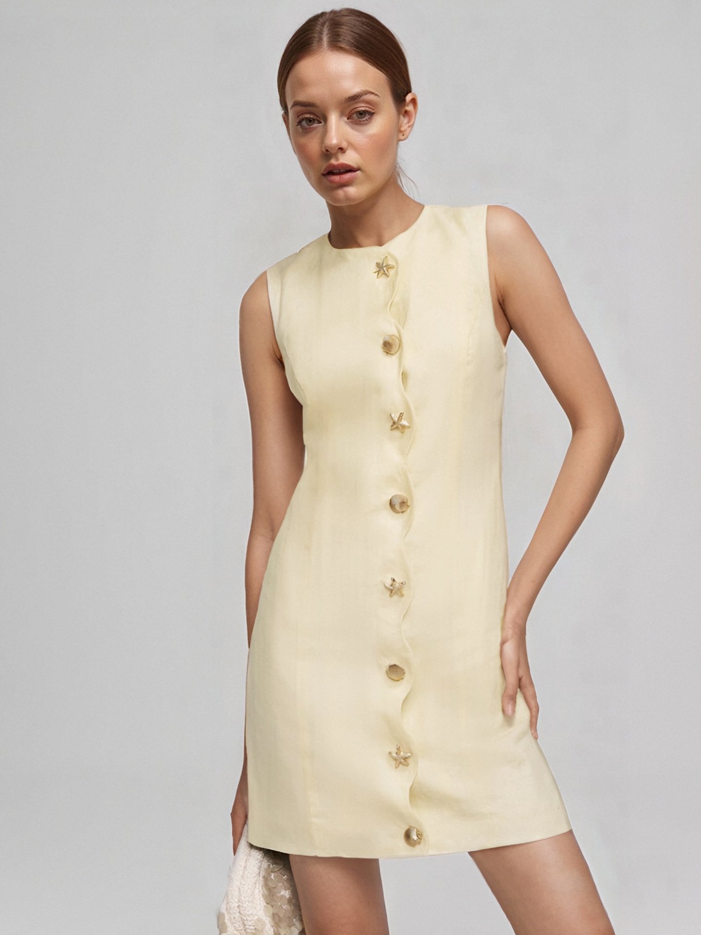 Abnehmbare knöpfe, ärmellose it-girls kilt