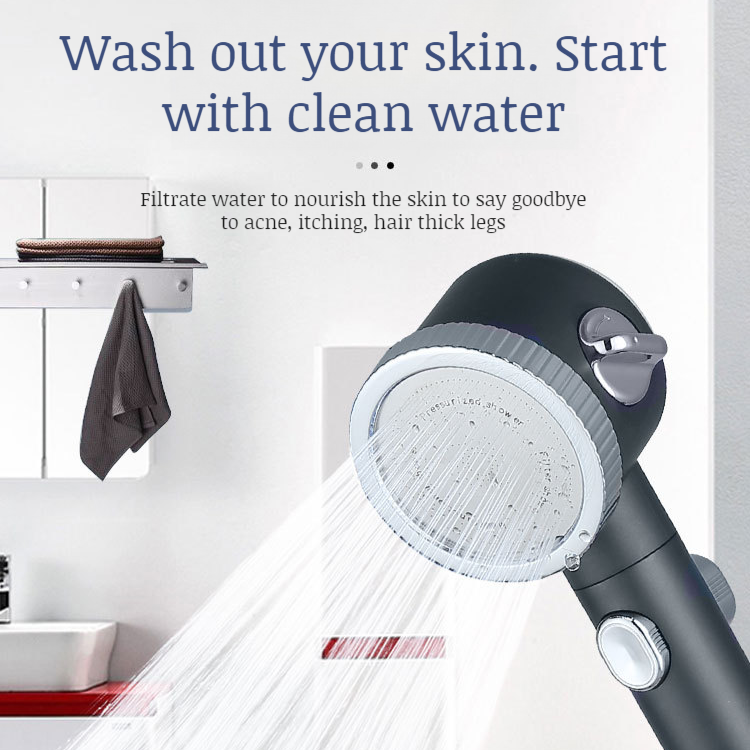 Powerful Booster Showerhead Handheld Filtered Faucet Bath