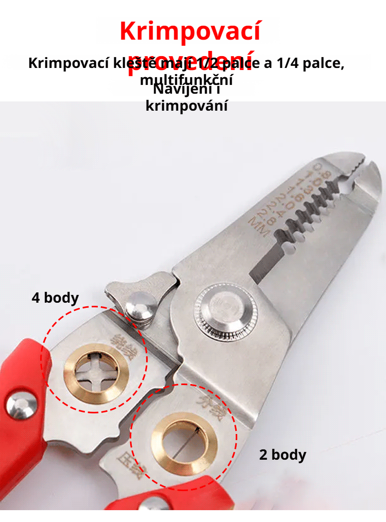 Přesné odizolování drátů multifunkčními kleštěmi