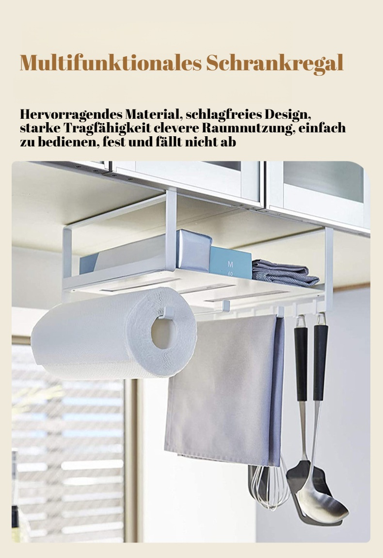 Modernes stanzfreies Hängeregal mit japanischen Haken im Küchenschrank