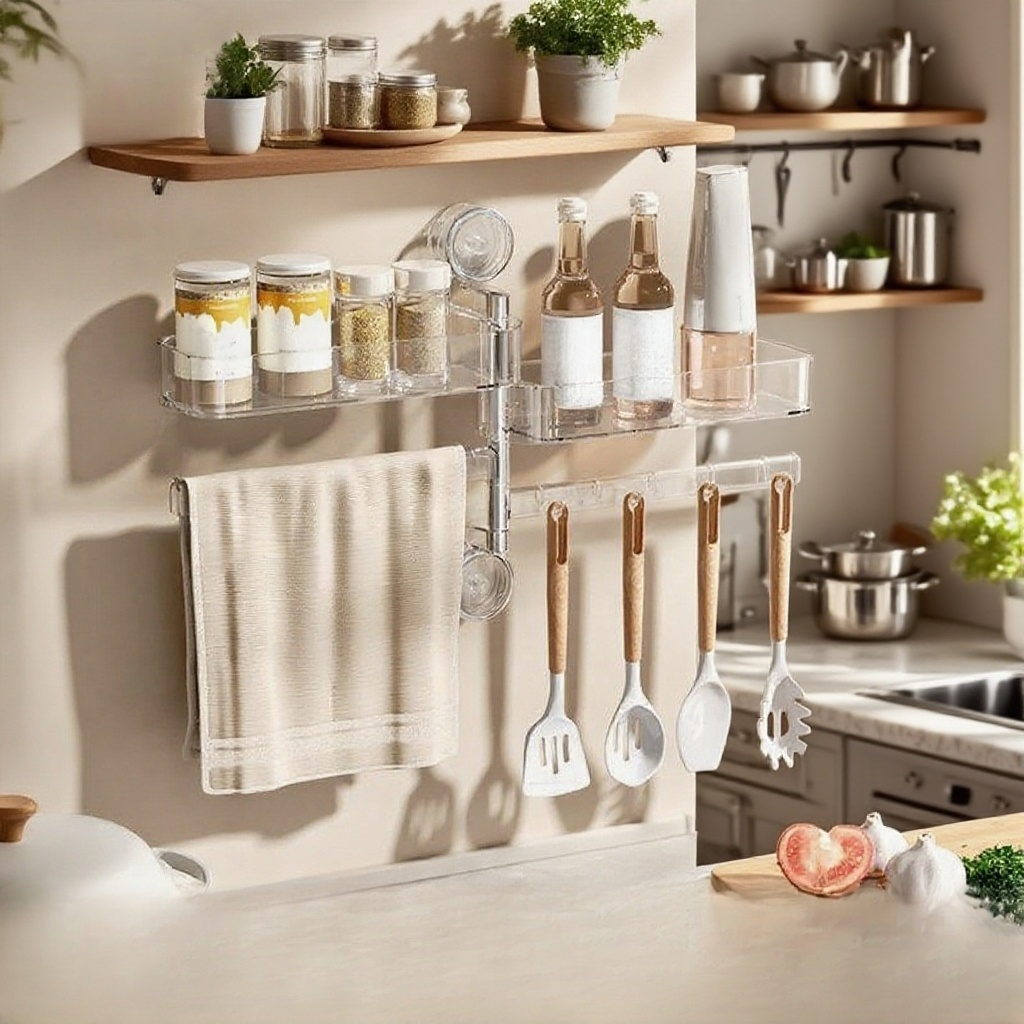 免打孔吸盤調料置物架