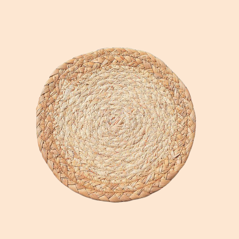 일식 왕골 옥수수 껍질 호리병박 테이블 매트