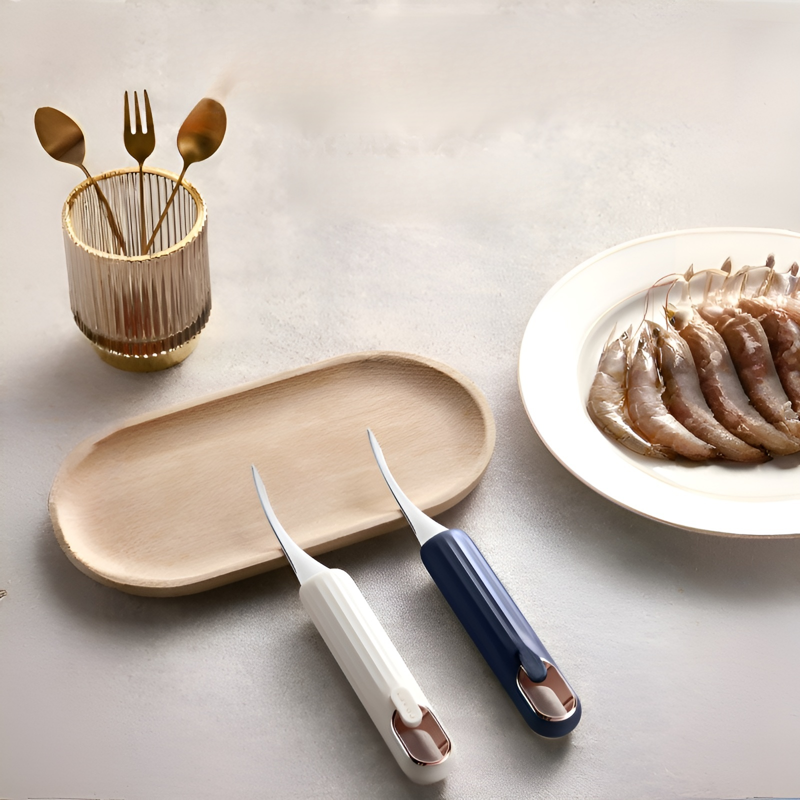 스테인리스 스틸 새우 나이프