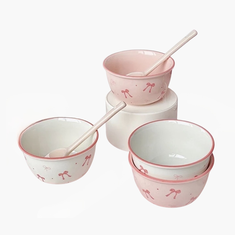 リボン焼き茶碗