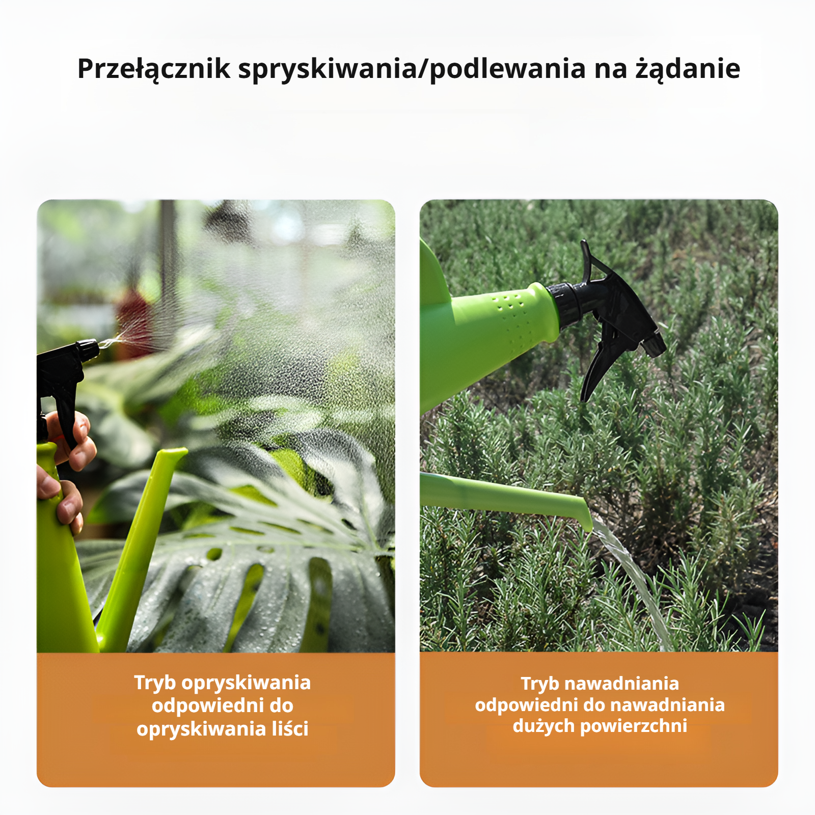 Zbliżenie na wygodny uchwyt spryskiwacza